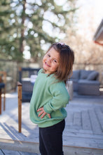 Load image into Gallery viewer, Cozy Cabin Waffle Sweater - Children's Green