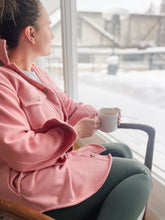 Load image into Gallery viewer, Cozy Cabin Shacket - Rose