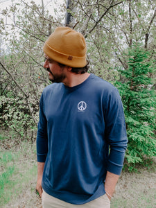 Choose Peace French Terry Crew - Navy