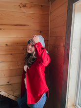 Load image into Gallery viewer, Cozy Cabin Shacket - Red