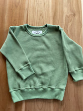 Load image into Gallery viewer, Cozy Cabin Waffle Sweater - Children&#39;s Green
