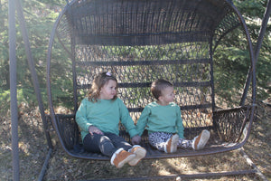 Cozy Cabin Waffle Sweater - Children's Green