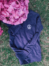 Load image into Gallery viewer, Choose Peace French Terry Crew - Navy
